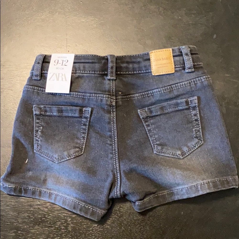 Brand new gray/black denim shorts from Zara